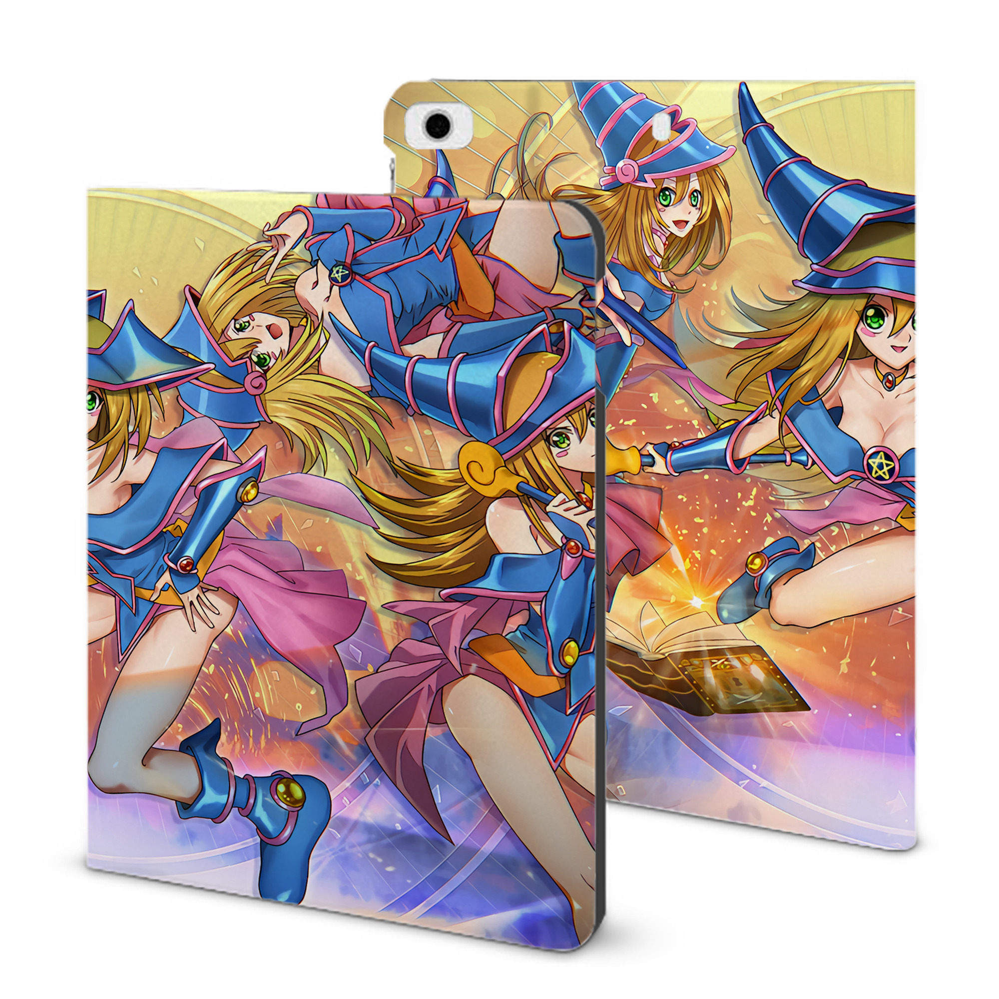 （画像用） 遊☆戯☆王 Yu-Gi-Oh! IPad ケース ブック型 PUレザー TPU 耐衝撃 軽量 薄型 ペン収納なし 全面保護 IPad 各モデル対応